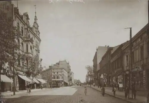 Original Foto Oberschlesien Zabrze (ehem. Hindenburg), Kronprinzenstraße, um 1900