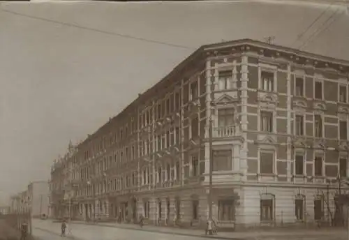 Original Foto Oberschlesien  Gleiwitz (Gliwice), Friedrich- / Ecke Moltkestraße, um 1900