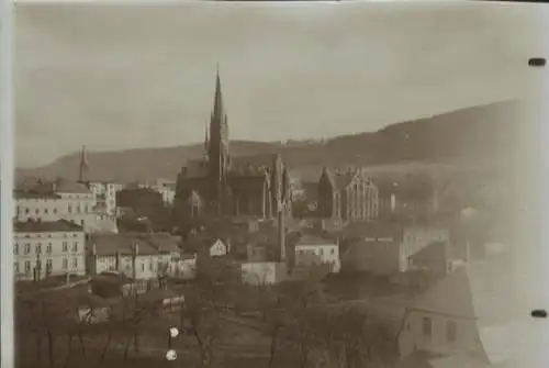 Original Foto Schlesien, Grafschaft Glatz, Neurode (Nowa Ruda), Gesamtansicht mit Kirche, um 1900