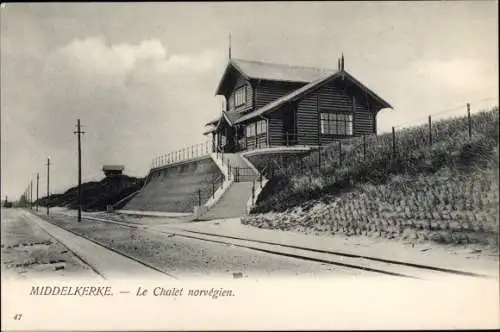 Ak Middelkerke Westflandern, Le Chalet norvegien