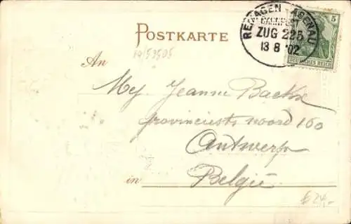 Präge Wappen Passepartout Ak Altenahr, Teilansicht