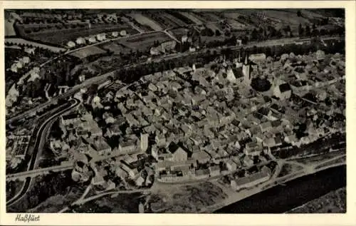 Ak Haßfurt Unterfranken, Fliegeraufnahme