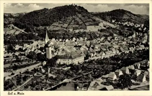 Ak Zeil am Main Unterfranken, Fliegeraufnahme