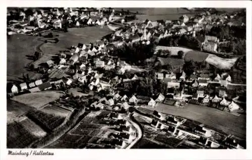 Ak Mainburg im Hallertau Niederbayern, Fliegeraufnahme