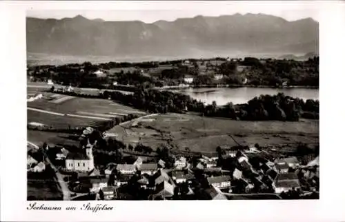 Ak Seehausen am Staffelsee, Fliegeraufnahme