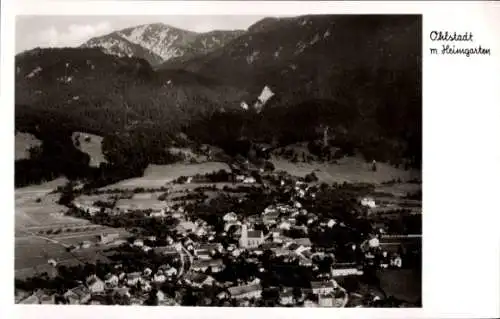 Ak Ohlstadt in Oberbayern, Fliegeraufnahme, Heimgarten