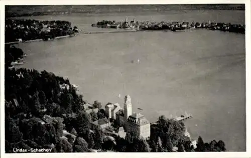 Ak Bad Schachen Lindau am Bodensee Schwaben, Fliegeraufnahme