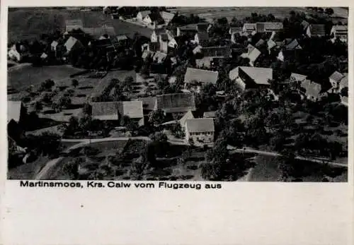 Ak Martinsmoos Neubulach im Schwarzwald, Fliegeraufnahme