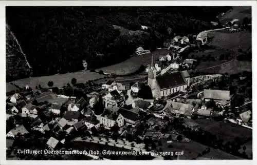 Ak Oberharmersbach im Schwarzwald Baden, Fliegeraufnahme