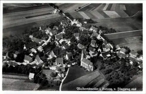 Ak Walbertsweiler Wald Hohenzollern Baden Württemberg, Luftaufnahme