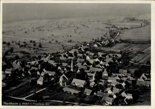 Ak Hartheim am Rhein, Fliegeraufnahme