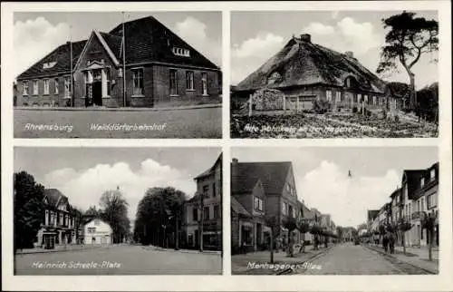 Ak Ahrensburg in Holstein, Heinrich-Scheele-Platz, Walddörferbahnhof