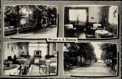 Ak Bergen an der Dumme Wendland, Grenzklause, Clubzimmer, Schlagbaum