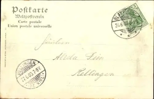 Ak Hamburg, Kaiser-Wilhelm-Denkmal, Enthüllung, 1903