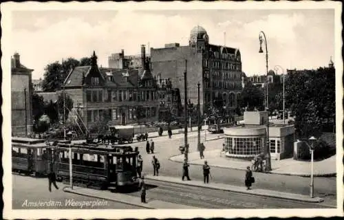 Ak Amsterdam Nordholland Niederlande, Weesperplein