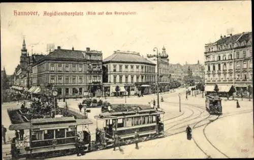 Ak Hannover, Aegidientorplatz, Georgsplatz, Straßenbahn