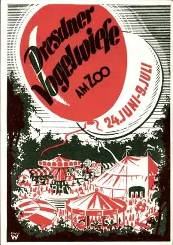 Ak Dresden Altstadt Johannstadt, Festplatz Vogelwiese, Fest