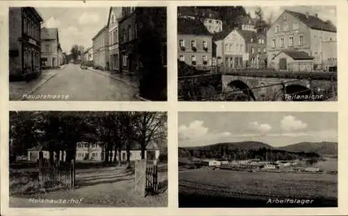 Ak Türkismühle Nahe Nohfelden Saarland, Hauptstraße, Arbeitslager, Holzhauserhof