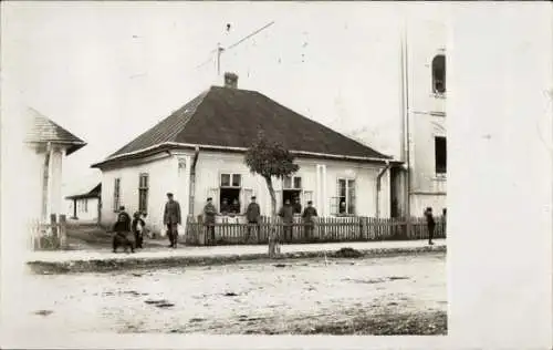Foto Ak Stryj Stryi Ukraine, Wohnhaus, Soldaten, 1916