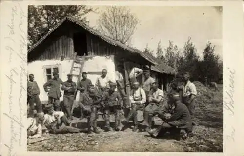 Foto Ak Bălcești Rumänien, Musizierende deutsche Soldaten, I. WK