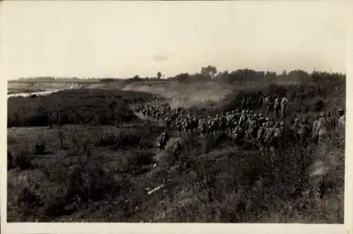 Foto Ak Gefangene Franzosen, Kriegsgefangene, I. WK