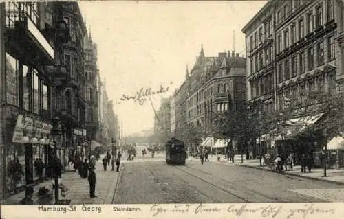 Ak Hamburg Mitte St. Georg, Steindamm
