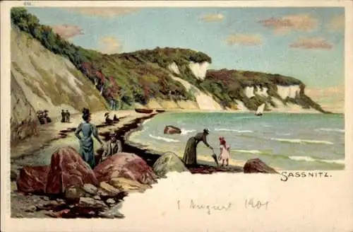 Litho Sassnitz auf der Insel Rügen, Strandpartie, Küstenlandschaft