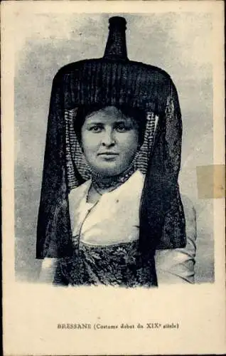 CPA Bressane, Costume debut du XIX siecle