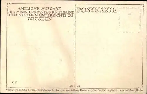 Künstler Ak Feuerbach, A., Kinderzeichnung, Gemaltes Porträt