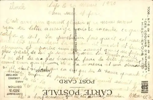 Künstler Ak You are a little rascal, and you know what is a little rascal