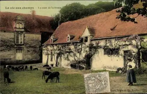 Ak Frankreich, Bauernhof