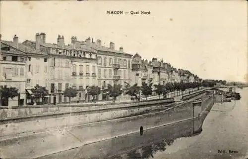 Ak Mâcon Saône-et-Loire, Quai Nord