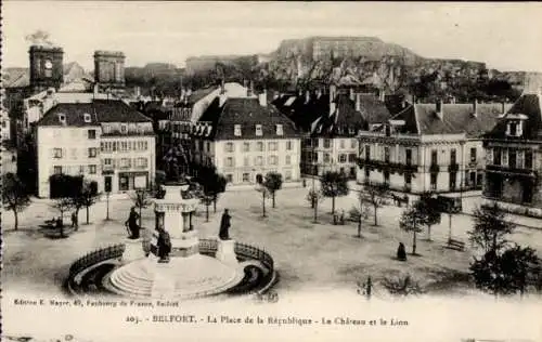 Ak Belfort Beffert Beffort Territoire de Belfort, Place de la République,  Frankreich