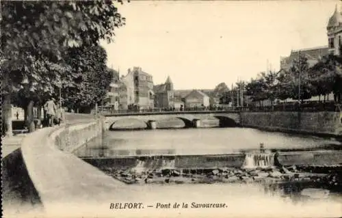 Ak Belfort Beffert Beffort Territoire de Belfort, Brücke über die Savoureuse