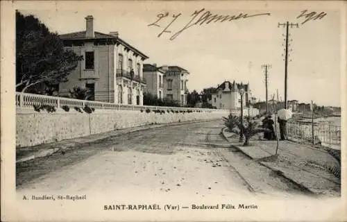 Ak Saint Raphaël Var, Boulevard Felix-Martin