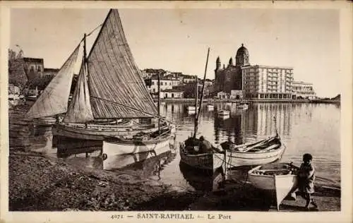 Ak Saint Raphaël Var, Hafen