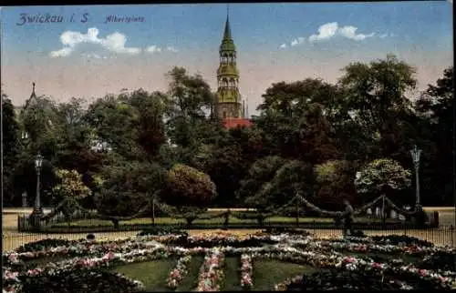 Ak Zwickau in Sachsen, Albertplatz