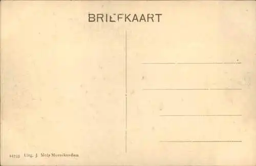 Ak Monnikendam Waterland Nordholland Niederlande, Waltersnood 1916, Binnendijk