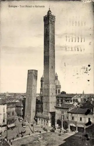 Ak Bologna Emilia Romagna, Türme Asinelli und Garisenda