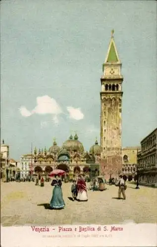 Ak Venezia Venedig Veneto, Piazza e Basilica di S. Marco