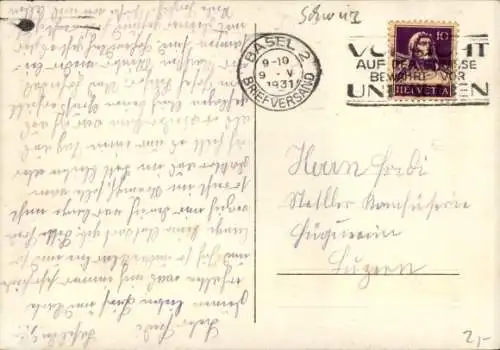 Ak Basel Bâle Stadt Schweiz, Bundesbahnhof, Brunnen