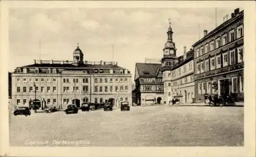 Ak Lutherstadt Eisenach Thüringen, Hellthal, Marktplatz, Gebäude, Autos, Menschen, Eisenach