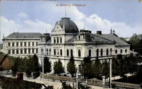 Ak Česká Kamenice Böhmisch Kamnitz Region Aussig, Turnhalle