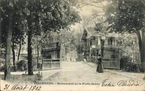 CPA Vincennes Val de Marne, Restaurant de la Porte Jaune