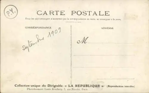 CPA Le Dirigeable La Republique, La Forge
