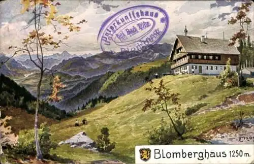 Künstler Ak Moos, Bad Tölz in Oberbayern, Blomberghaus 1250m