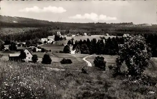 Ak Fichtelgebirge Oberfranken Bayern, Asenturm auf dem Ochsenkopf, Landschaft mit Wäldern, Wie...