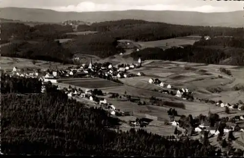 Ak Bischofsgrün im Fichtelgebirge, Landschaftsaufnahme, Blick auf Dörfer, Wälder, Felder