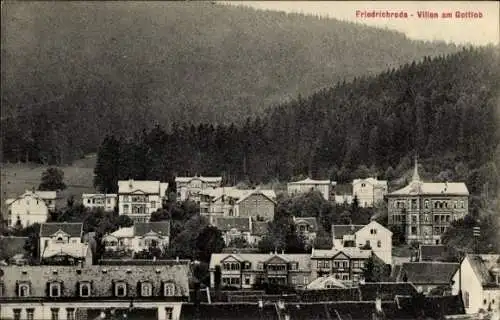 Ak Friedrichroda im Thüringer Wald, Villen am Gottlob, bewaldete Umgebung, historischer Charme