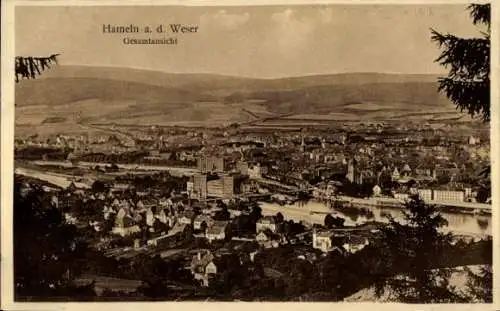 Ak Hameln an der Weser Niedersachsen, Gesamtansicht von Hameln an der Weser